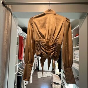 Hazel Boutique Gold Open Back Top